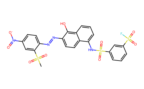 Benzenesulfonyl fluoride, 3-(((5-hydroxy-6-(2-(2-(methylsulfonyl)-4-nitrophenyl)diazenyl)-1-naphthal